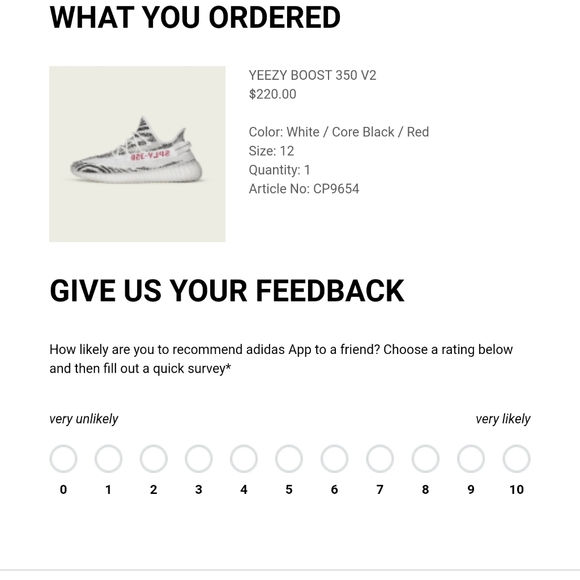 Yeezy Boost 350 V2 "Zebra" Size 12 - Picture 7 of 7
